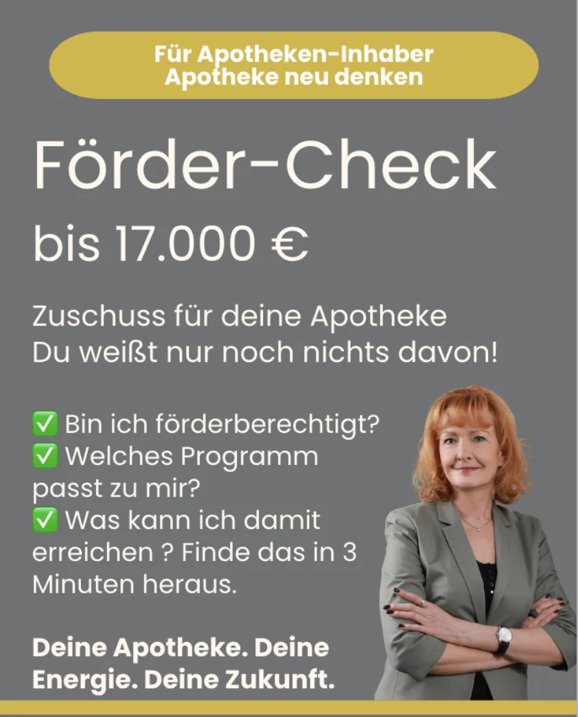 Förder-Check für Apotheken – bis 17.000 € Zuschuss